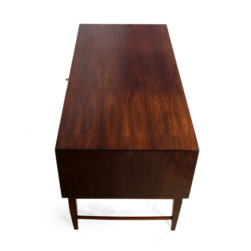 Danish brown rosewood desk - 1960s