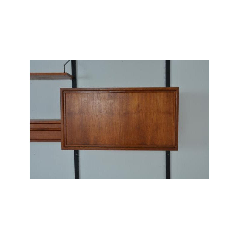 Wall unit with multiple storages in teak, POUL CADOVIUS - 1960s