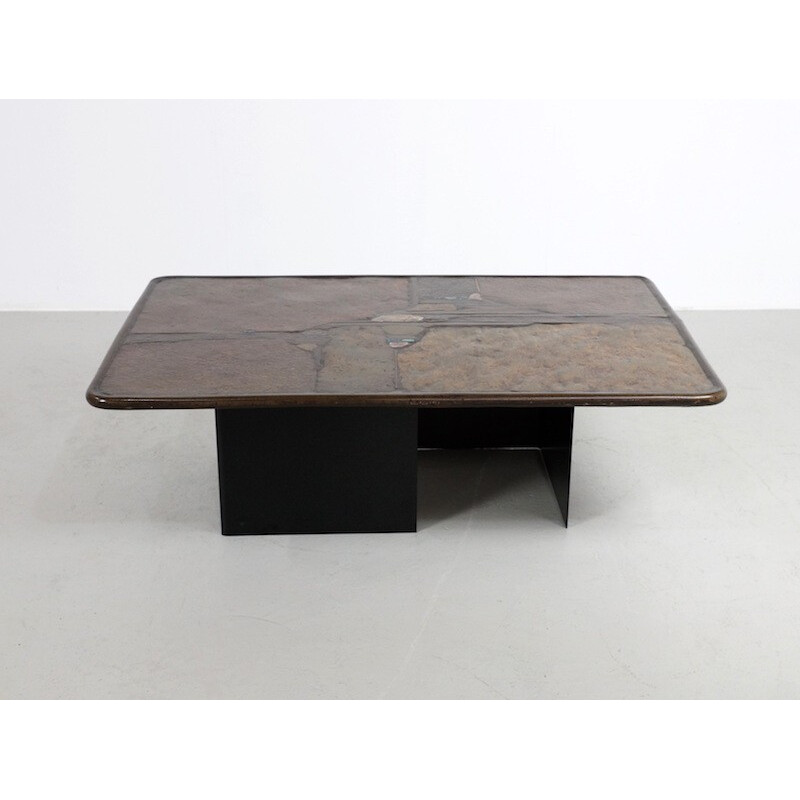 Slate coffee table, Paul KINGMA - 1993