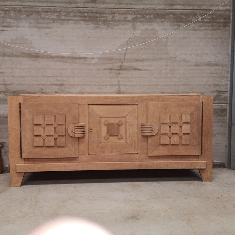 Vintage Art Deco manor house sideboard by Charles Dudouyt, 1940