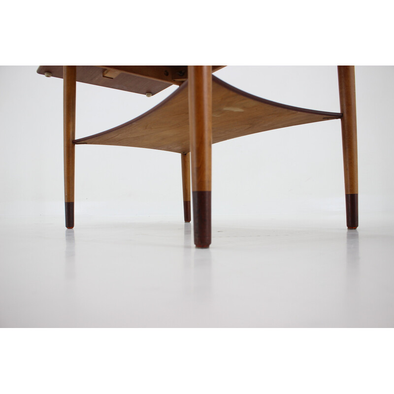 Vintage teak and oakwood coffee table by Borge Mogensen for Soborg Mobelfabric ,Denmark 1960s