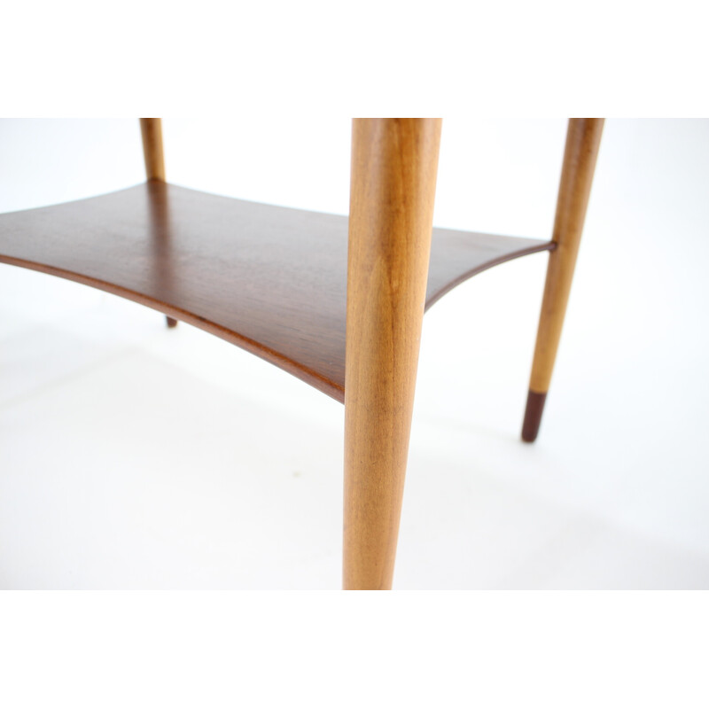 Vintage teak and oakwood coffee table by Borge Mogensen for Soborg Mobelfabric ,Denmark 1960s