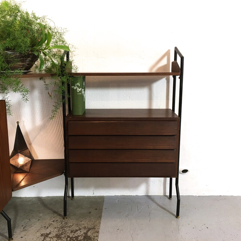 Italian modular corner shelve unit - 1960s