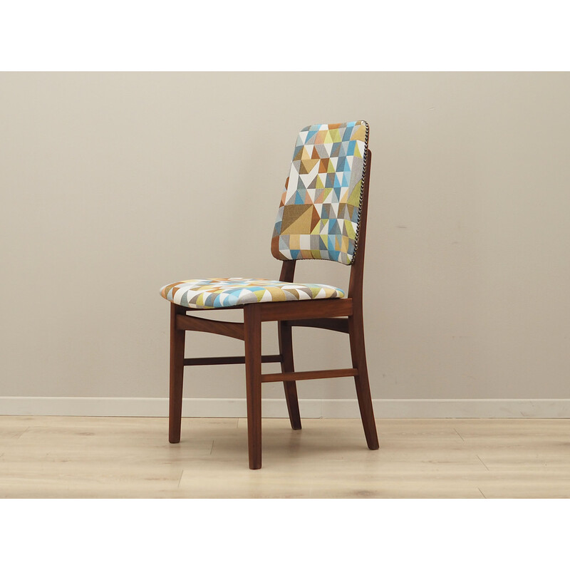 Teak vintage chair with upholstery, Denmark 1970s