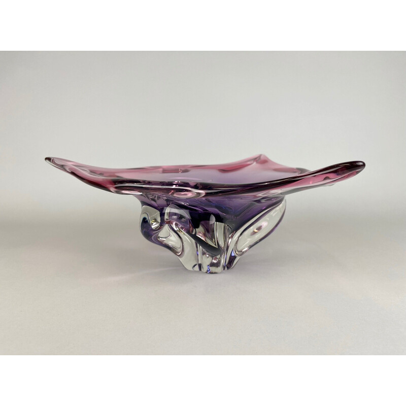 Vintage-Schale aus Kunstglas von Josef Hospodka für Chribska Glassworks, 1960
