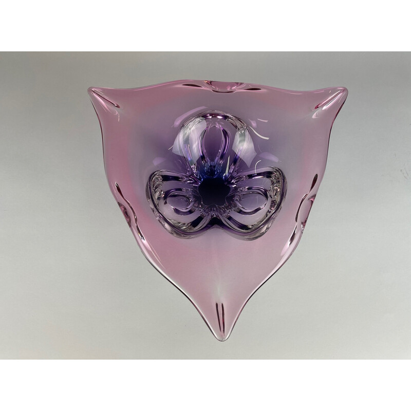 Vintage Art glass bowl by Josef Hospodka for Chribska Glassworks, 1960s