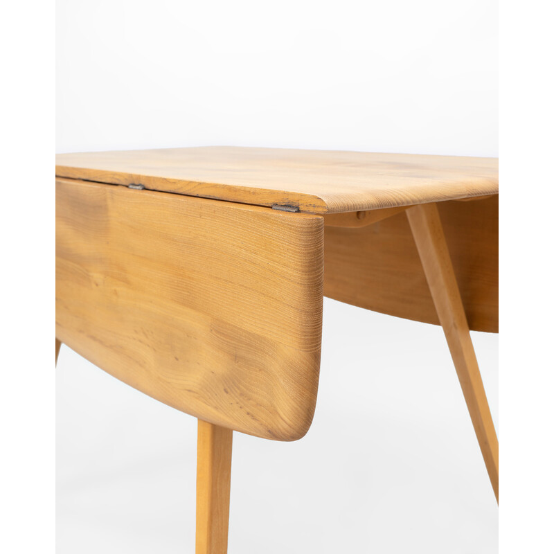 Vintage foldable dining table in elmwood and beechwood by Lucian Ercolani for Ercol, UK 1960s