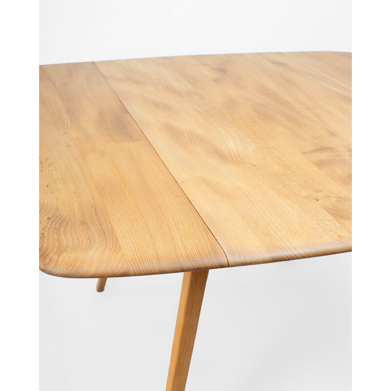 Vintage foldable dining table in elmwood and beechwood by Lucian Ercolani for Ercol, UK 1960s