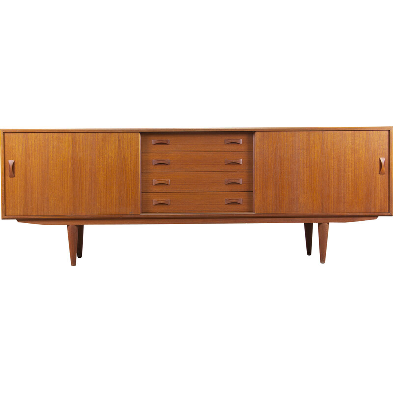 Vintage Scandinavian teak sideboard by Clausen and Son, Denmark 1960