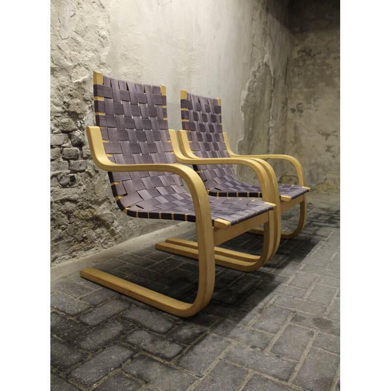 Artek "406" set of two lounge chairs, Alvar AALTO - 1980s