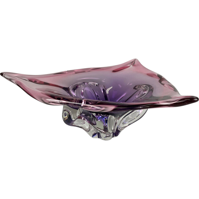 Vintage Art glass bowl by Josef Hospodka for Chribska Glassworks, 1960s
