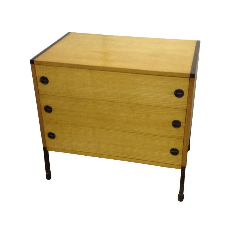 Chest of drawers in beech wood, ARP - 1950s