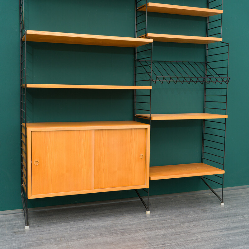 Vintage modular String shelving system by Nisse Strinning, Sweden 1960s