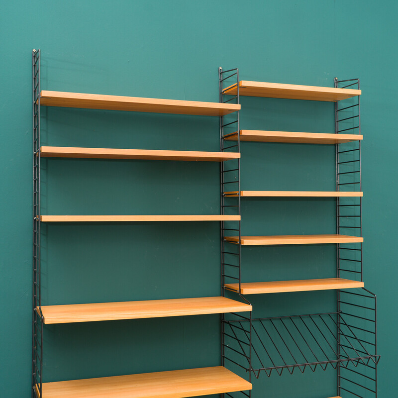 Vintage modular String shelving system by Nisse Strinning, Sweden 1960s