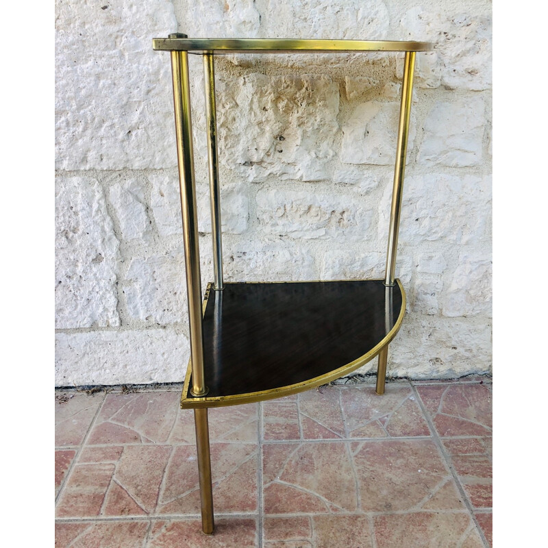 Vintage formica and brass side table, 1973s