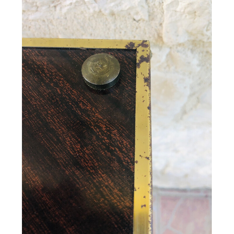 Vintage formica and brass side table, 1973s