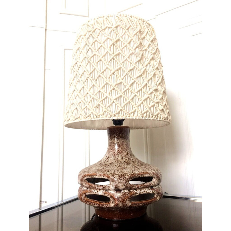 Lampe vintage en céramique, Allemagne de l'ouest 1970