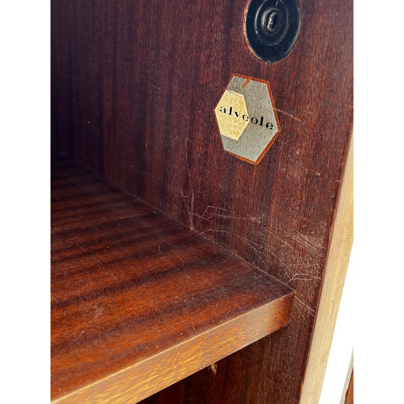 Armoire vintage avec bureau par Marcel Gascoin pour Alvéole, 1950