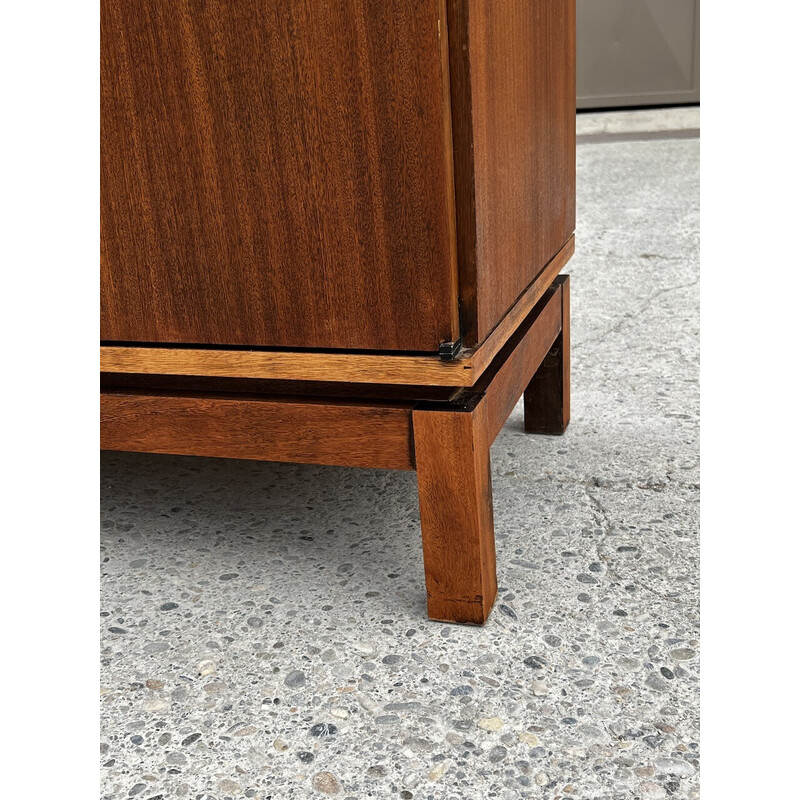 Vintage cabinet with desk by Marcel Gascoin for Alvéole, 1950