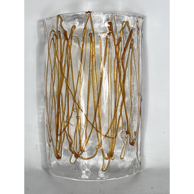 Ensemble de 4 appliques vintage en verre de Murano, 1970