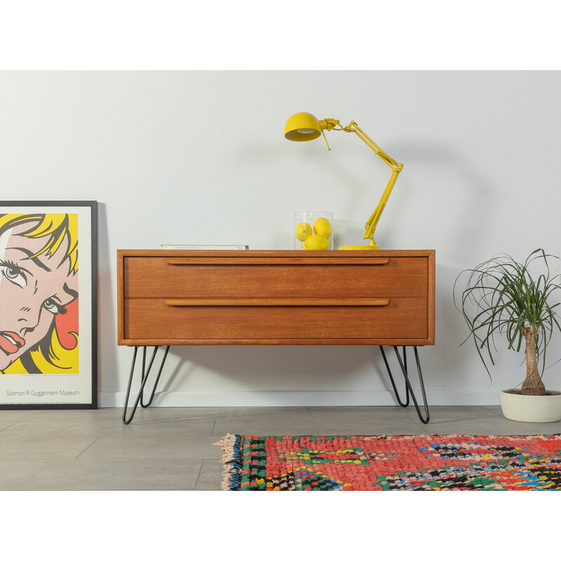 Vintage teak veneer chest of drawers by Wk Möbel, Germany 1960s