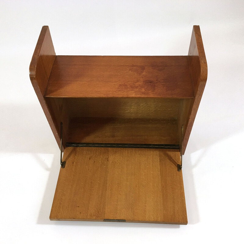 Mid-century oak hanging writing desk - 1960s