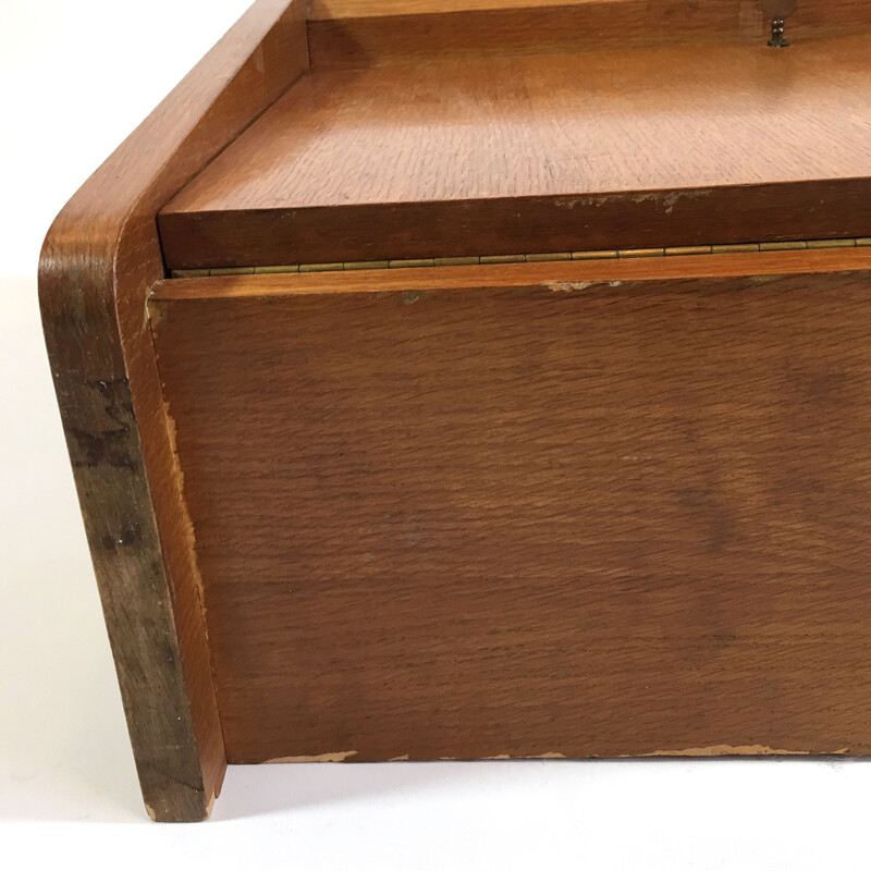 Mid-century oak hanging writing desk - 1960s