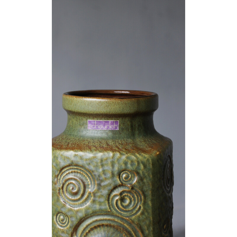 Vase vintage en céramique par Scheurich, Allemagne 1950-1960
