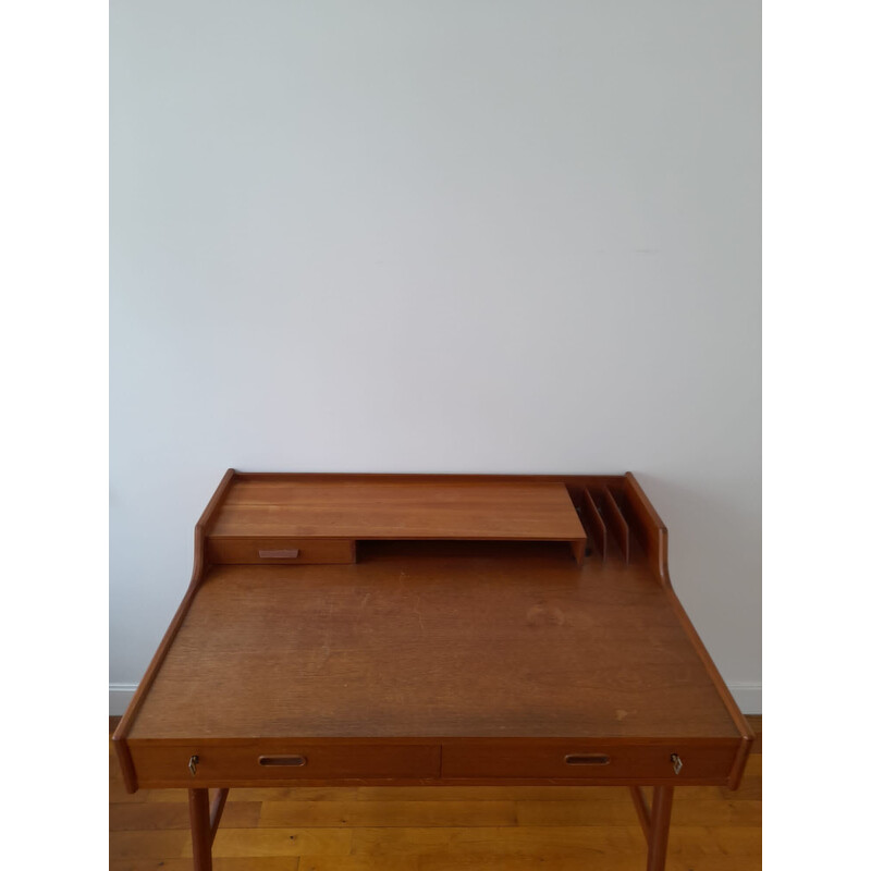 Vintage Deens bureau model 56 van A.W Iversen voor Vinde Mobelfabrik, 1960