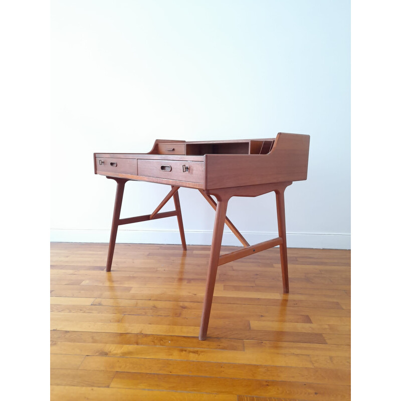 Vintage Deens bureau model 56 van A.W Iversen voor Vinde Mobelfabrik, 1960