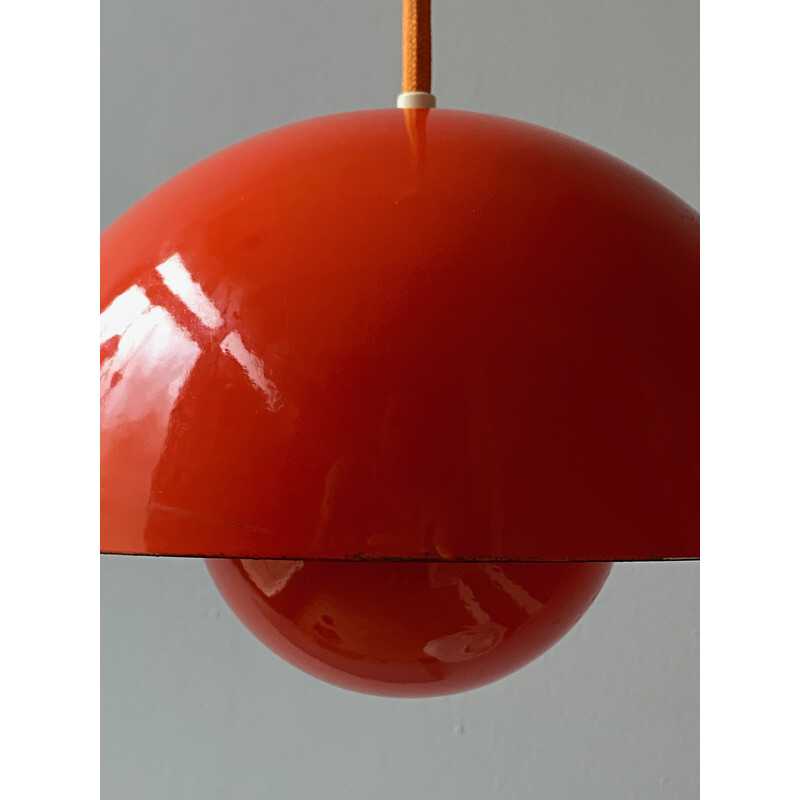 Bloempot vintage hanglamp van Verner Panton voor Louis Poulsen, Denemarken 1968
