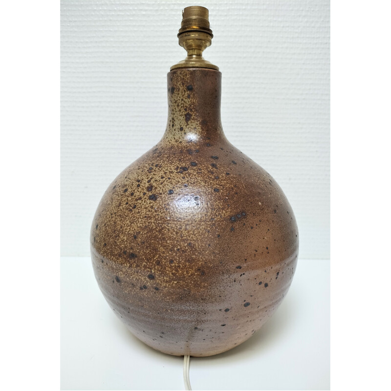 Lampe vintage en grès pyrite, 1960-1970