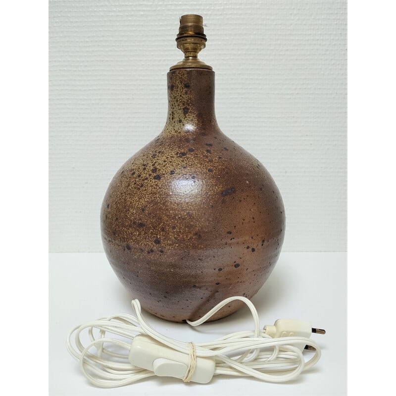 Vintage lamp in pyriet steengoed, 1960-1970