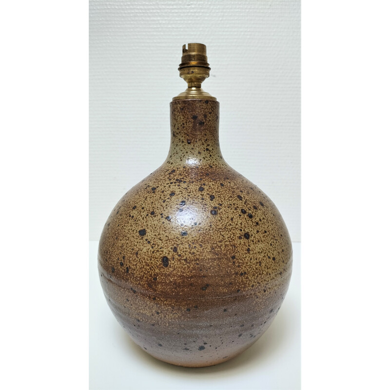 Vintage lamp in pyrite stoneware, 1960-1970