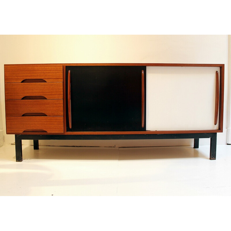 Sideboard with sliding doors and drawers, Charlotte PERRIAND - 1950s