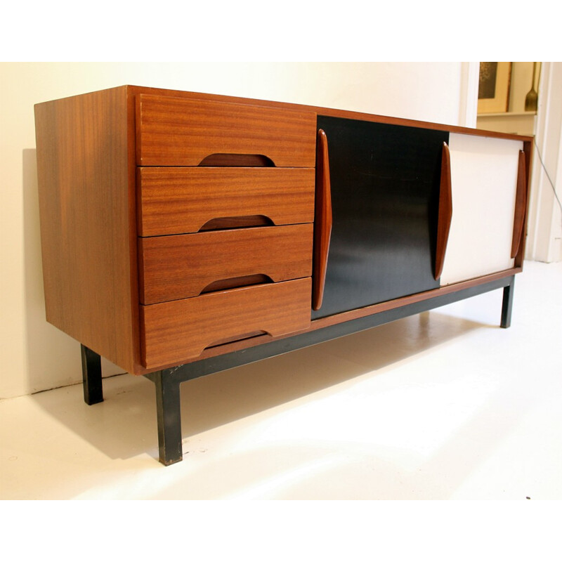 Sideboard with sliding doors and drawers, Charlotte PERRIAND - 1950s