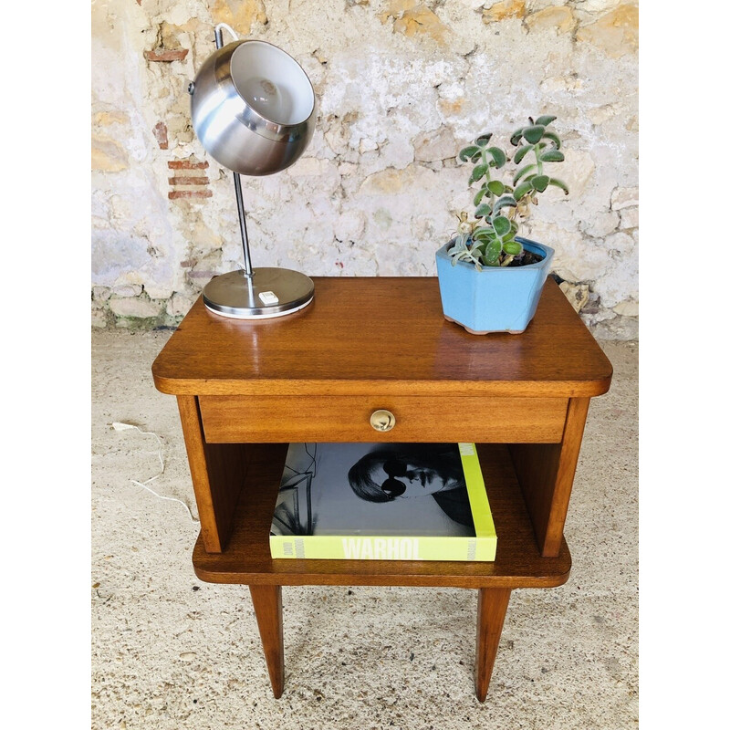 Table de chevet scandinave vintage en teck, 1960