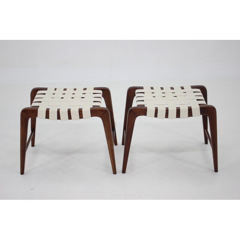 Pair of vintage sculptural stools by Jan Vanek, Czechoslovakia 1960s