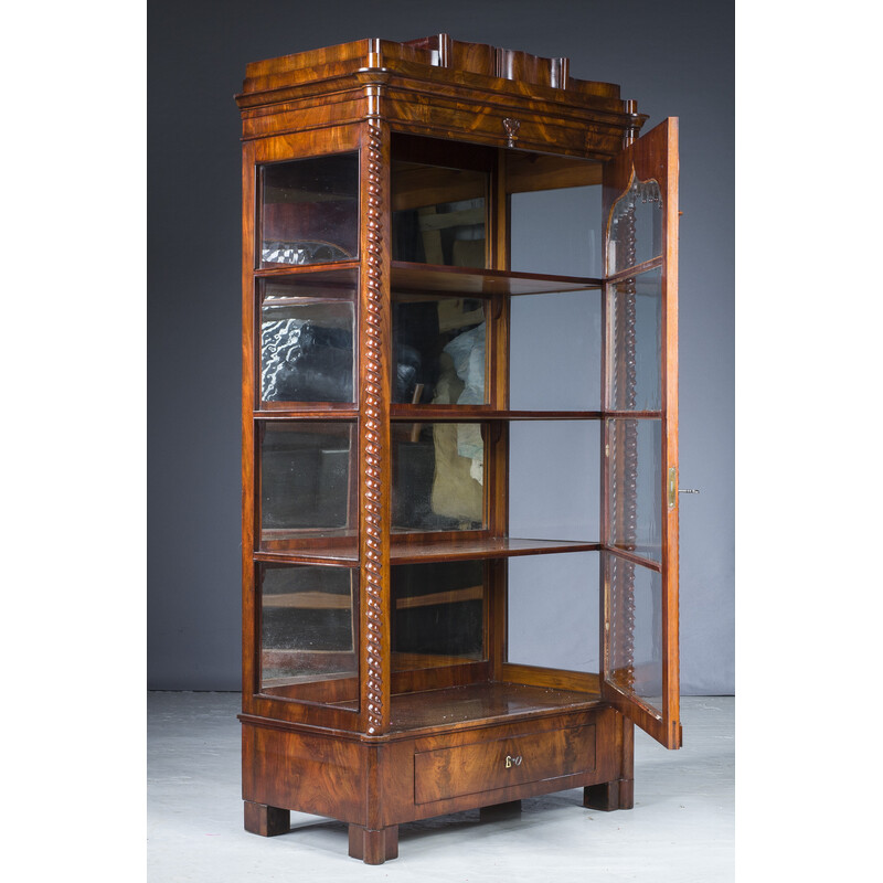 Vintage Biedermeier Vitrine aus Mahagoni, 1850