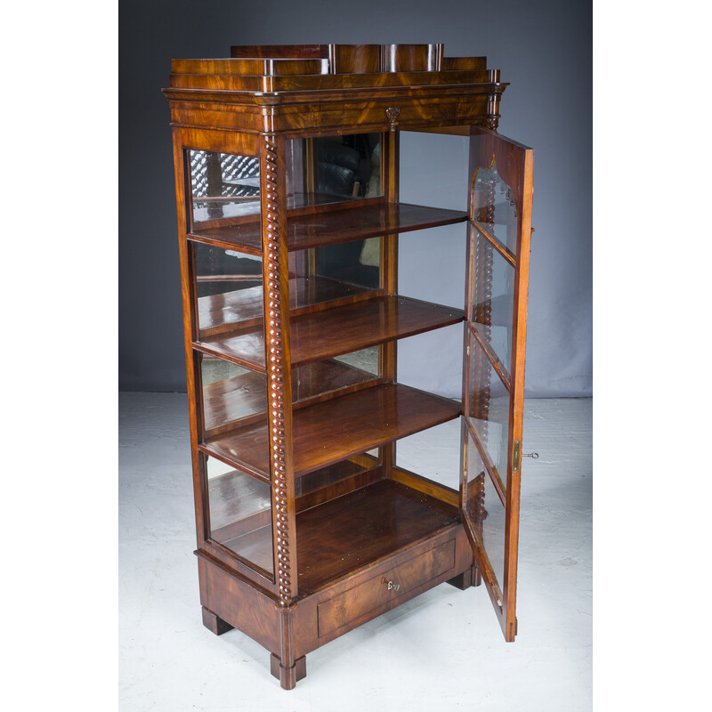 Vintage Biedermeier mahagony display cabinet, 1850s