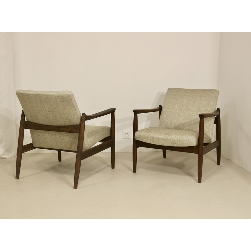 Pair of vintage Gfm-142 armchairs by Edmund Homa, 1960