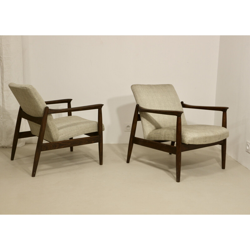 Pair of vintage Gfm-142 armchairs by Edmund Homa, 1960