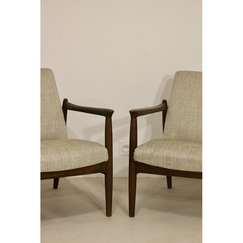 Pair of vintage Gfm-142 armchairs by Edmund Homa, 1960