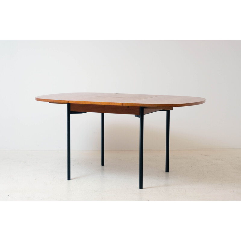 Vintage teakhouten aanbouwtafel van Arp, 1950