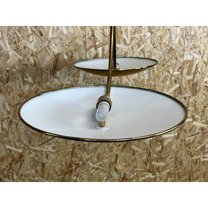 Vintage messing "Duan" hanglamp van Florian Schulz, 1960-1970