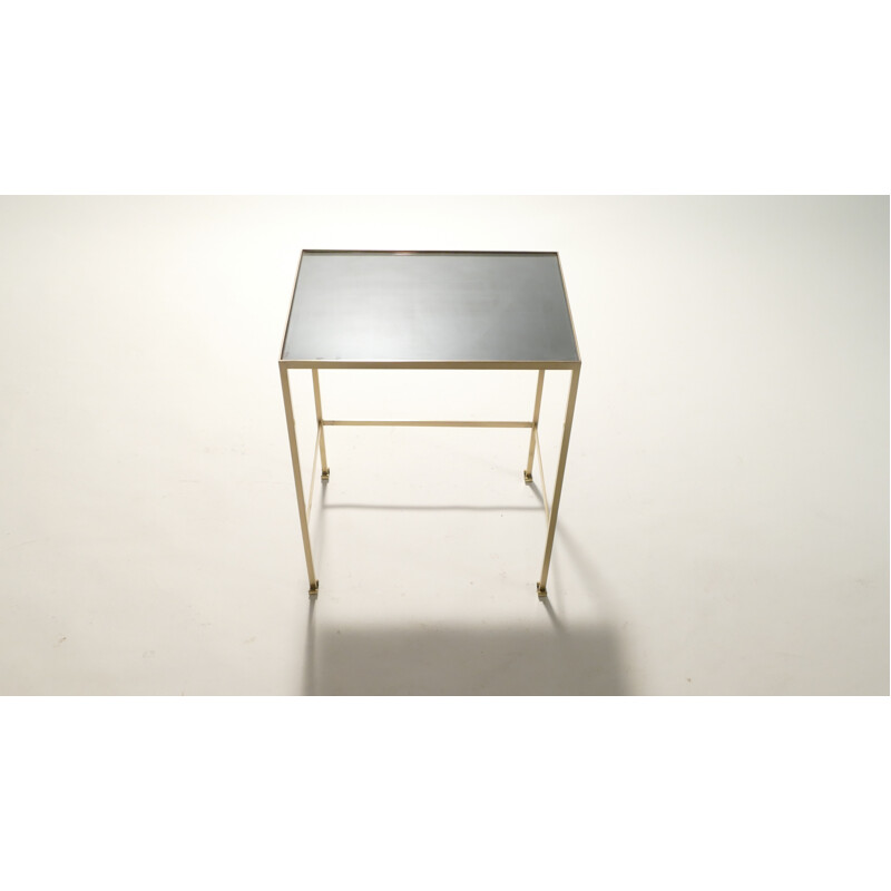 Set of 3 nested tables in brass - 1960s