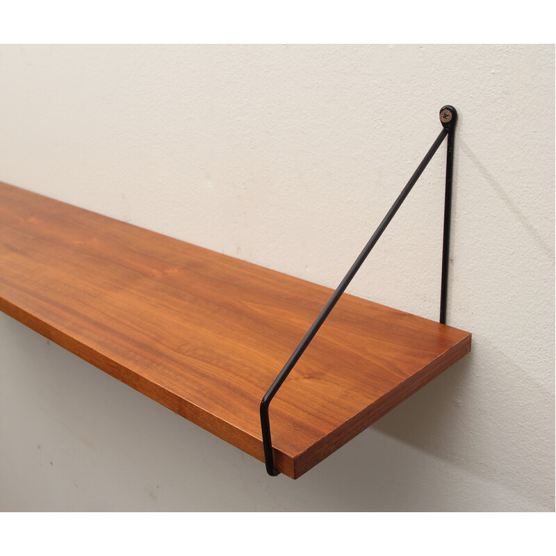 Vintage wall shelf in walnut, 1960s