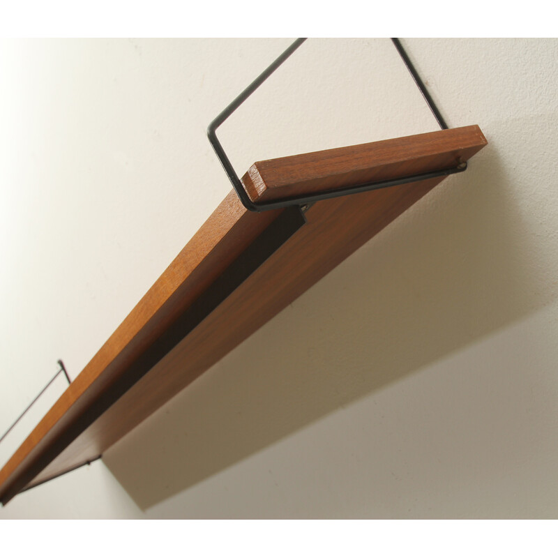 Vintage wall shelf in walnut, 1960s