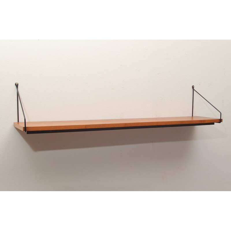 Vintage wall shelf in walnut, 1960s