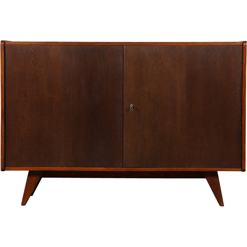 Vintage chest of drawers model U-450 in dark oakwood by Jiri Jiroutek, 1960